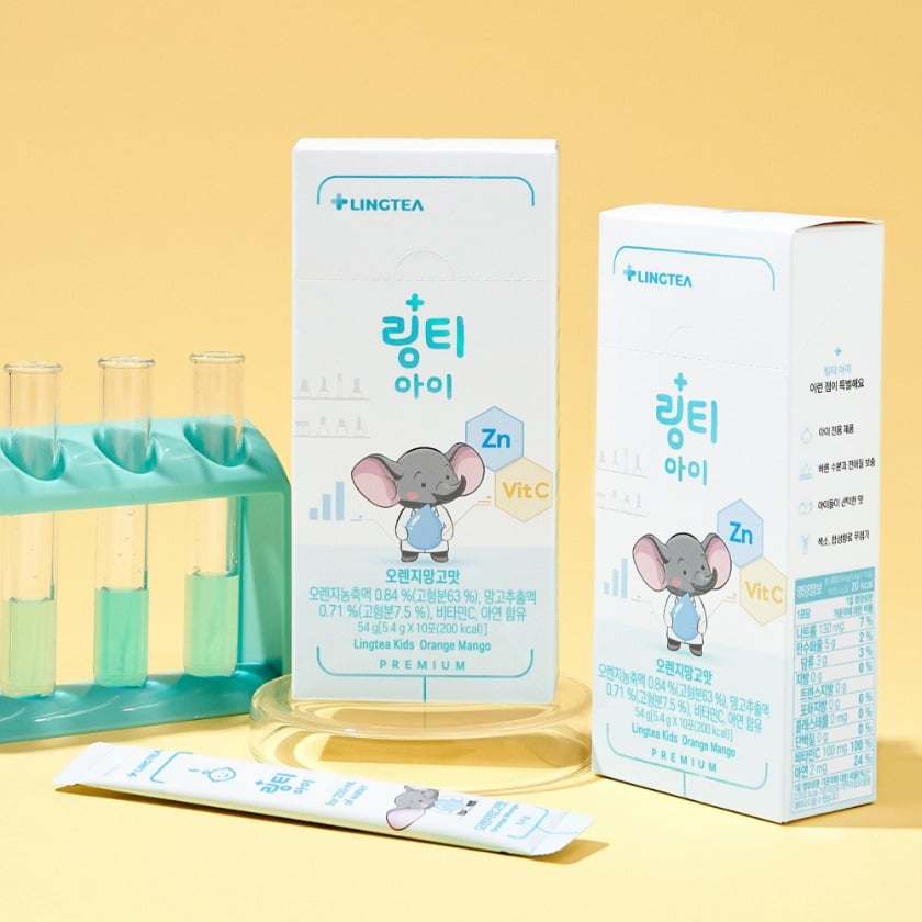 링티 아이 1박스 - 오렌지망고맛 어린이 전용 수분 보충제 이미지